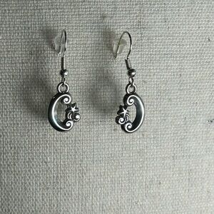 Brighton Shooting Star Earrings Silver Plated French Wire Dangle Retired Dream